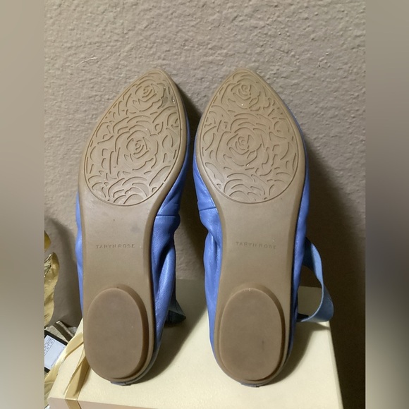 TARYN ROSE Blue/Gray Leather BALLET Flats size 8B - Picture 8 of 9